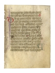 15th Century Hand-Painted Manuscript From Book of Hours