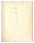 Titanic Survivor Signed Copy of the 2nd Limited Edition of ''Ulysses'' From 1922 -- Signed by Titanic Survivor Jack Thayer, Who Famously Dove Into the Water as the Ship Sank