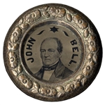 Campaign Ferrotype for the 1860 Constitutional Union Party -- Ferrotypes on Each Side Feature Candidates John Bell & Edward Everett