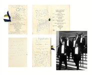 John F. Kennedy Signed, Handwritten Speech Draft as President, From 1961 -- JFK Speaks at a State Dinner With Sudanese President Ibrahim Abboud