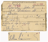 John F. Kennedy Signed Drivers License Application