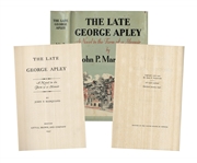 First Edition, First Printing of Pulitzer Prize Novel, The Late George Apley -- Near Fine