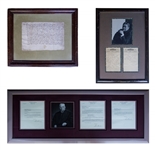 Large Autograph Lot of Literary, Entertainment, Political and Sports Stars -- Pablo Casals, H.L. Mencken, Earl Warren, Booker T. Washington, Marlene Dietrich, Gordie Howe, Noel Coward, Etc.
