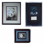 Large Autograph Lot of Literary, Entertainment, Political and Sports Stars -- Pablo Casals, H.L. Mencken, Earl Warren, Booker T. Washington, Marlene Dietrich, Gordie Howe, Noel Coward, Etc.