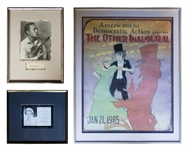 Large Autograph Lot of Literary, Entertainment, Political and Sports Stars -- Pablo Casals, H.L. Mencken, Earl Warren, Booker T. Washington, Marlene Dietrich, Gordie Howe, Noel Coward, Etc.