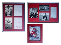 Large Autograph Lot of Literary, Entertainment, Political and Sports Stars -- Pablo Casals, H.L. Mencken, Earl Warren, Booker T. Washington, Marlene Dietrich, Gordie Howe, Noel Coward, Etc.