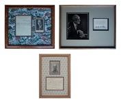 Large Autograph Lot of Literary, Entertainment, Political and Sports Stars -- Pablo Casals, H.L. Mencken, Earl Warren, Booker T. Washington, Marlene Dietrich, Gordie Howe, Noel Coward, Etc.