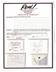 Queen Signed Invitation for a Party at the British Embassy in Budapest During Their 1986 Concert Tour -- Twice-Signed by Freddie Mercury -- With Roger Epperson COA
