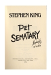 Stephen King Signed ''Pet Sematary'' -- First Edition, First Printing