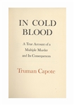 Truman Capote Signed First Printing, First Edition of ''In Cold Blood'' -- With Exceptional, First Printing Dust Jacket in Near Fine Condition