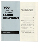 Walmart Pamphlet From the 1970s Instructing Managers How to Prevent Labor Unions -- Perhaps the First Walmart Pamphlet in Its Long History of Successfully Avoiding Unionization
