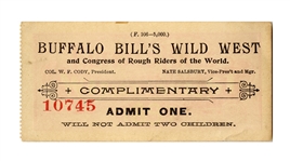 Ticket to Buffalo Bill Codys Wild West Show