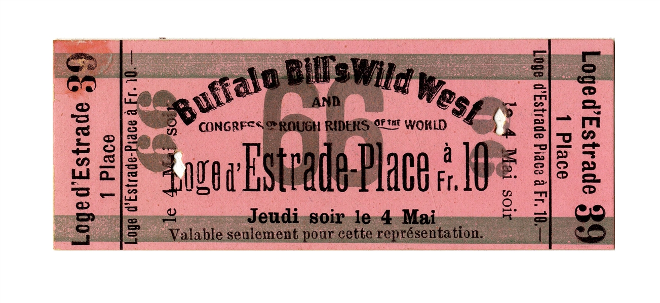 Ticket to ''Buffalo Bill'' Cody's Wild West Show