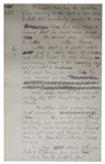Zane Grey Handwritten Draft Page From ''Heritage of the Desert'' -- ''...The sight of it flashed into the gulf of Hare's mind...''