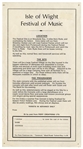 Bob Dylan 1969 Concert Handbill for the Isle of Wight Festival -- Dylan's Comeback Show After 3 Years of Semi-Retirement