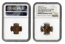 1969-D Double Struck Lincoln Cent Error Coin -- Slabbed by NGC