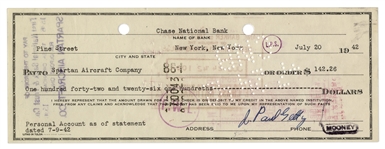 Three Oil Titan John Paul Getty Personally Signed Checks