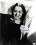 Olivia De Havilland Signed Photo as Melanie from Gone With the Wind -- 11 x 14
