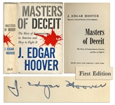 J. Edgar Hoover Signed Copy of Masters of Deceit -- Hoovers Analysis of the Communist Threat