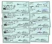 Lot of 10 Personal Checks Signed by Baseball HOFer Harmon Killebrew