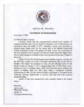 Apollo 15 Crew-Signed Astronaut Insurance Cover Issued by NASA -- Signed ''Al Worden'', ''Dave Scott'' & ''Jim Irwin'' -- Cancelled 26 July 1971 -- 6.5'' x 3.75'' -- Near Fine -- With COA From Worden