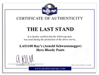Arnold Schwarzenegger Screen-Worn Hero Jeans From ''The Last Stand'' -- ''Bloodied'' From Production