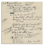 Richard Nixon Handwritten Notes -- ''...Recognize threat - its character - determination to dominate world...people don't understand adequately the area of greatest danger...''