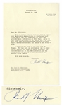Richard Nixon Letter Signed in 1985 Regarding First Lady Nancy Reagan -- ...Mrs. Reagan...has done an outstanding job in overcoming some of the negative media treatment she received earlier...