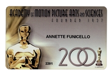 Annette Funicello Motion Picture Academy Membership Card From 2001 -- With COA From Funicello Research Fund