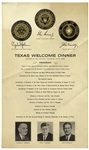 Lot of Items From the ''Texas Welcome Dinner'' That President John F. Kennedy Was to Attend the Night of His Assassination