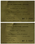 Lot of Items From the ''Texas Welcome Dinner'' That President John F. Kennedy Was to Attend the Night of His Assassination