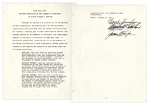 Legendary Jazz Singer Sarah Vaughan Lot of 5 Contracts Signed