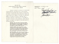Legendary Jazz Singer Sarah Vaughan Lot of 5 Contracts Signed