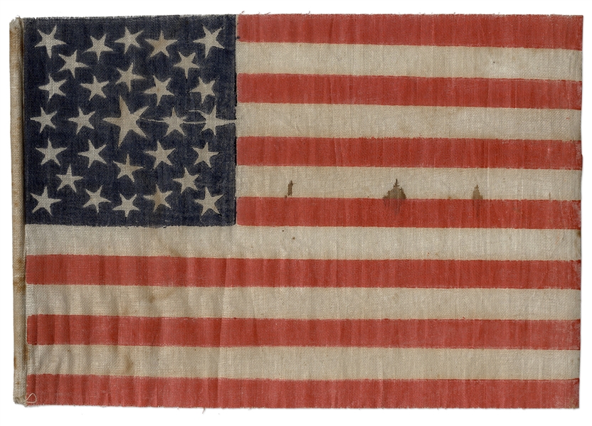 29-Star United States Flag With Medallion Star Pattern Commemorating Iowa Statehood, Circa 1846-1848