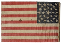 29-Star United States Flag With Medallion Star Pattern Commemorating Iowa Statehood, Circa 1846-1848