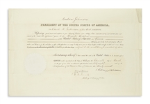 Andrew Johnson Document Signed as President -- Diplomatic Appointment to Greece
