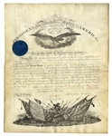Abraham Lincoln Civil War Military Commission Signed as President -- With Full ''Abraham Lincoln'' Signature