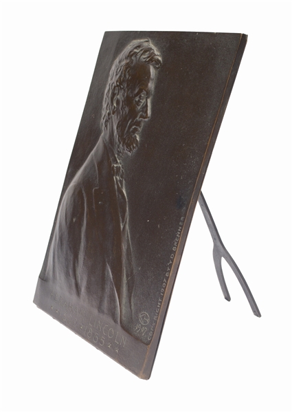 Bronze plaque of Abraham Lincoln by Victor D. Brenner From 1907 - The Image Used for the Penny Released in 1909