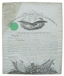 Abraham Lincoln Civil War Commission Signed as President, Appointing a Hospital Chaplain -- With Full ''Abraham Lincoln'' Signature