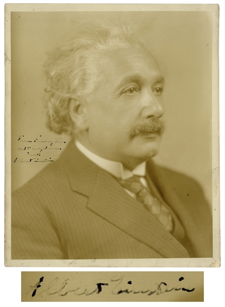 Albert Einstein Signed 8'' x 10'' Photo