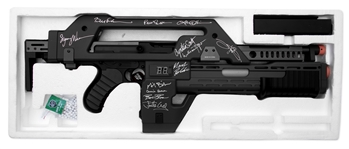 Aliens Cast Signed M41A Pulse Rifle -- Signed by 12 Key Cast Members Including Sigourney Weaver and Bill Paxton