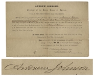 Andrew Johnson Appointment Signed as President