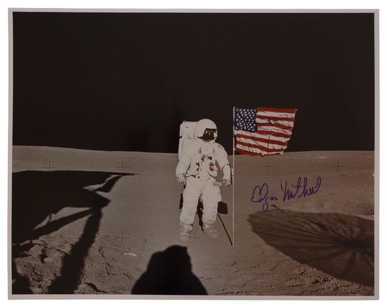 Apollo 14 Astronaut Edgar Mitchell Signed 20'' x 16'' Photo