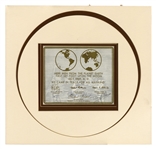 Apollo 11 Crew-Signed Certificate, Also Signed by Richard Nixon -- Very Rare Replica of the One Left on the Moon -- With Steve Zarelli & University Archives COAs for All Signatures