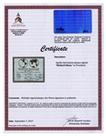 Apollo 11 Crew-Signed Certificate, Also Signed by Richard Nixon -- Very Rare Replica of the One Left on the Moon -- With Steve Zarelli & University Archives COAs for All Signatures