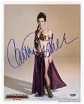 Carrie Fisher Signed 8 x 10 Photo as Princess Leia in Star Wars -- Near Fine