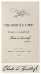 Charles Lindbergh 1953 Signed Copy of The Spirit of St. Louis