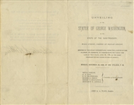 Chester A. Arthur Signed Program as President -- For the Unveiling of the Statue of George Washington on Wall Street
