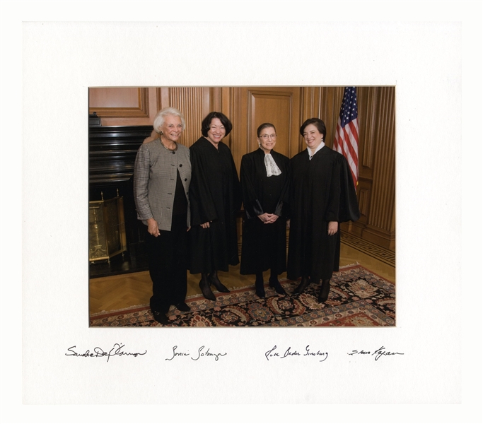 Lot Detail Exceptionally Rare Signed Photo Of All Four Female Supreme Court Justices