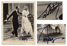 Fred Astaire & Ginger Rogers Dual-Signed Photo From Swing Time